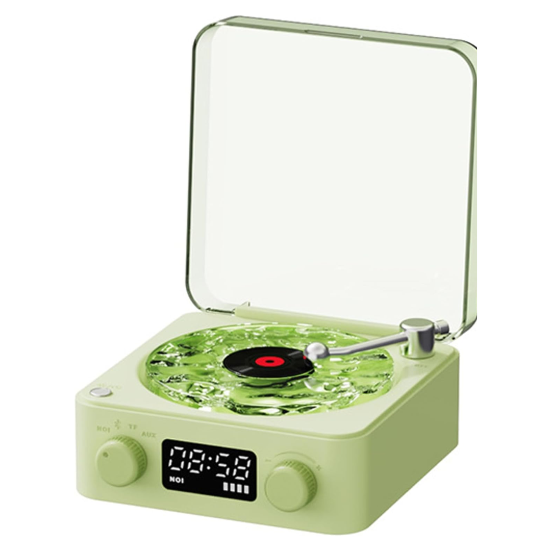 Parlante Altavoz Bluetooth con Reproductor de Vinilo