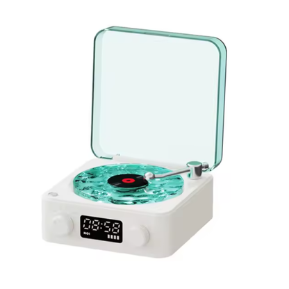 Parlante Altavoz Bluetooth con Reproductor de Vinilo