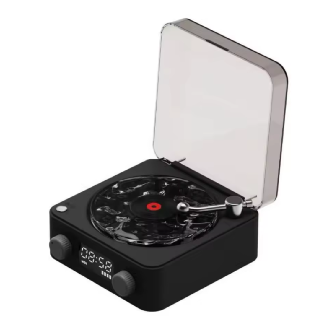 Parlante Altavoz Bluetooth con Reproductor de Vinilo